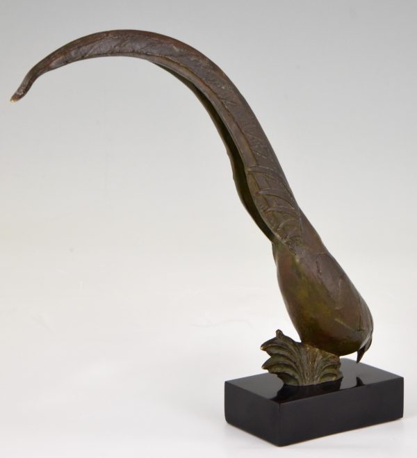 Art Deco scupture bronze faisan