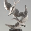 Art Deco Skulptur zwei Vögel
