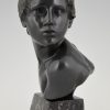 Art Deco bronze bust of the young Achilles