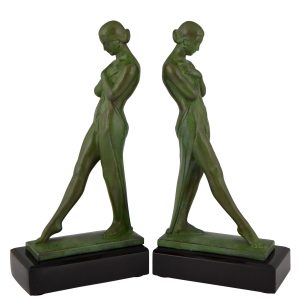 fayral-pseudonym-of-pierre-le-faguays-pair-of-art-deco-bookends-standing-nudes-with-drape-1355970-en-max