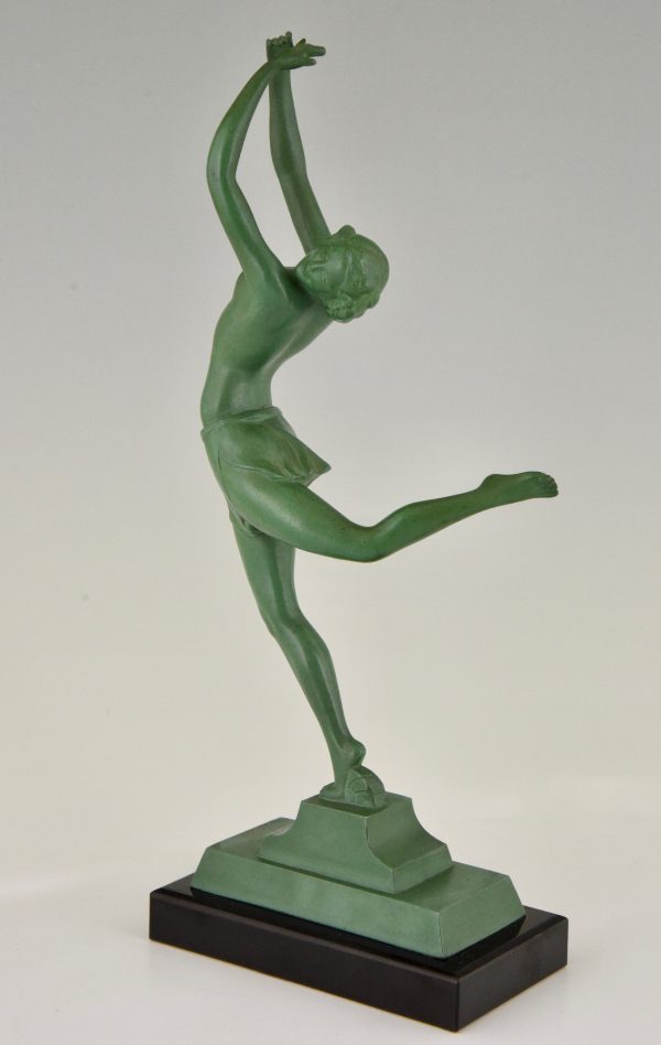 Art Deco sculpture of a dancer.