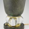 Art Deco Vase Lampe mit 3 Glaskugel