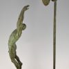 Art Deco Bronze Skulptur Basketballspieler