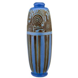 gaston-ventrillon-for-mougin-freres-blue-art-deco-ceramic-vase-with-flowers-2455612-en-max