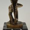 Art Deco mascotte automobile bronze Indien