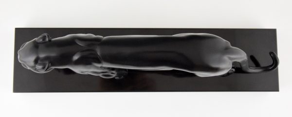 Art Deco sculpture of a black panther