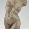 Skulptur Bronze Frauentorso Modern