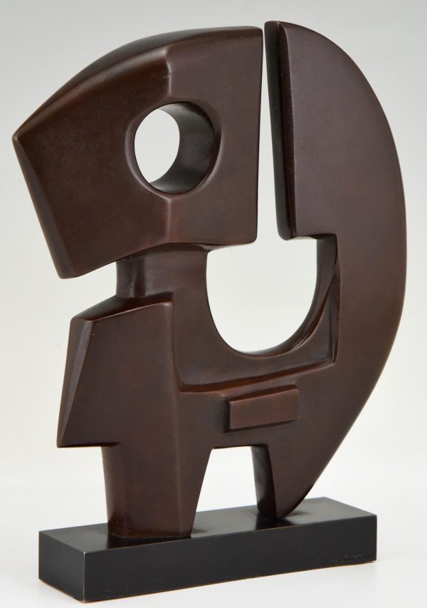 Mid Century Modern abstract bronze sculpture