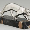 Art Deco Bronze Skulptur Panther