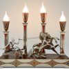 Art Deco table lamp with charioteer and horses