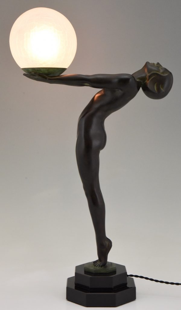 Lamp Art Deco stijl naakt met bal Clarté LUMINA 65 cm