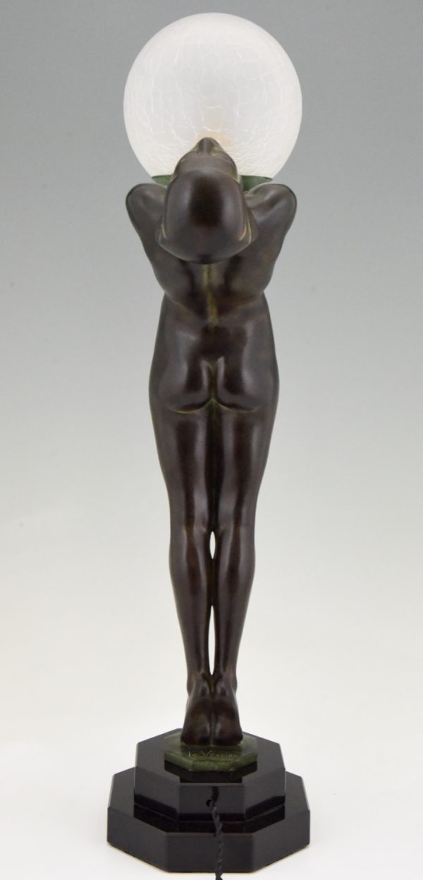Paire de lampes de style Art Déco femme nue Clarté LUMINA 65 cm