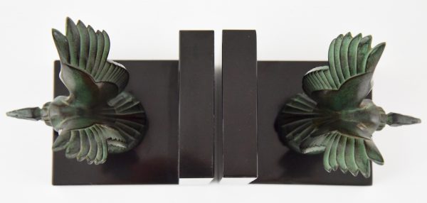 Art Deco vulture bird bookends