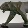 French Art Deco sculpture of a panther.