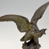 Art Deco Skulptur Bronze Adler