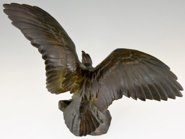 Art Deco Skulptur Bronze Adler