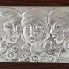 Singing girls Mid Century Sterling silver wall panel 