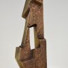 Mid Century modern abstract bronze sculpture