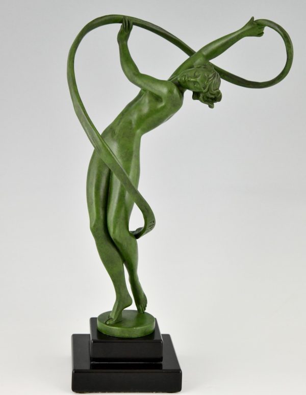 Tourbillon Art Deco Skulptur Tänzerin mit Schleier