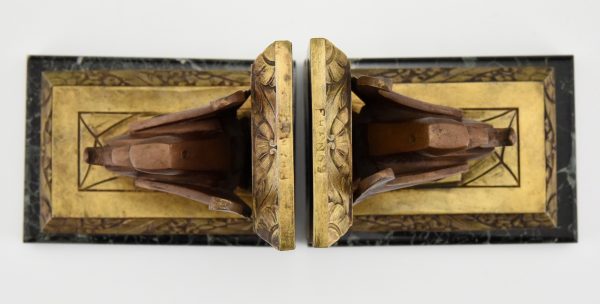 Art Deco bookends with griffins