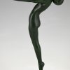 Art Deco sculptuur naakt met bal