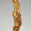 Art Nouveau gilt bronze sculpture of a nude
