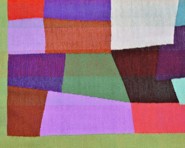 Mid-century unique abstract tapestry handwoven by the artist