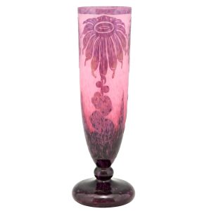 Art Deco Le Verre Français vase purple - 3