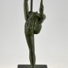 Bacchanale,  Art Deco sculpture nude scarf dancer