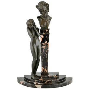 Le Faguays Art Deco bronze nude satyr - 1