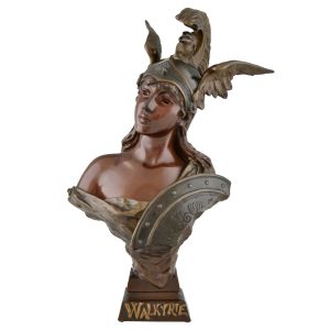 Walkyre Villanis bronze sculpture Art Nouveau - 1