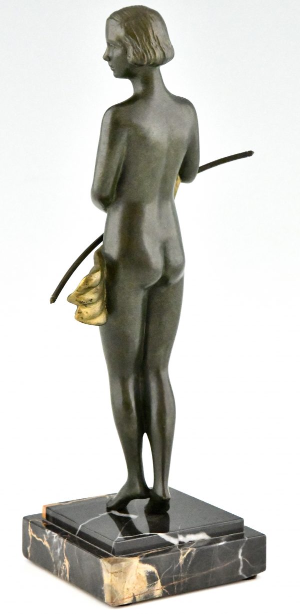 Art Deco Bronzeskulptur Stehender Akt