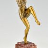 Sculpture en bronze Art Déco d’une danseuse Bacchanale