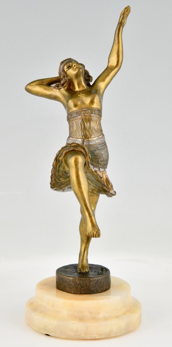 Art Déco sculpture en bronze d’une danseuse