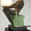 Lamp Art Deco stijl zittend naakt DELASSEMENT LUMINEUX