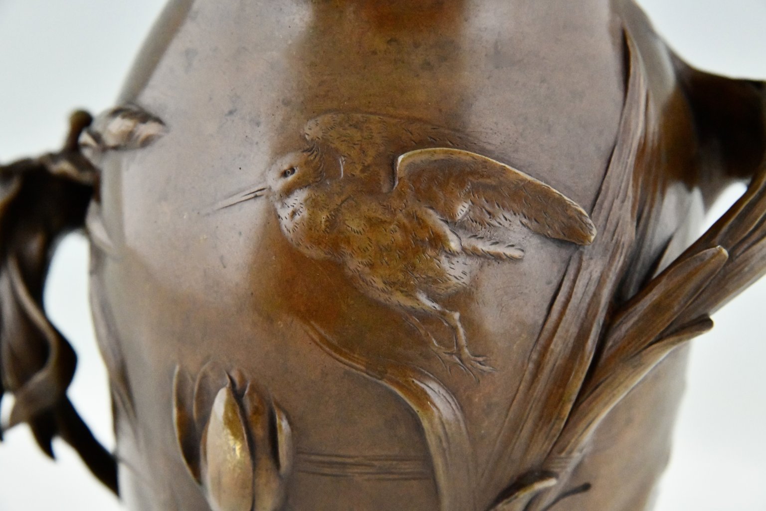 Art Nouveau Bronze Vase With Frogs Deconamic