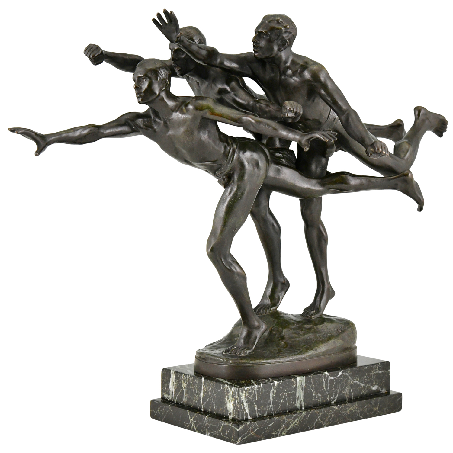 Bronze sculpture au but Alfred Boucher -