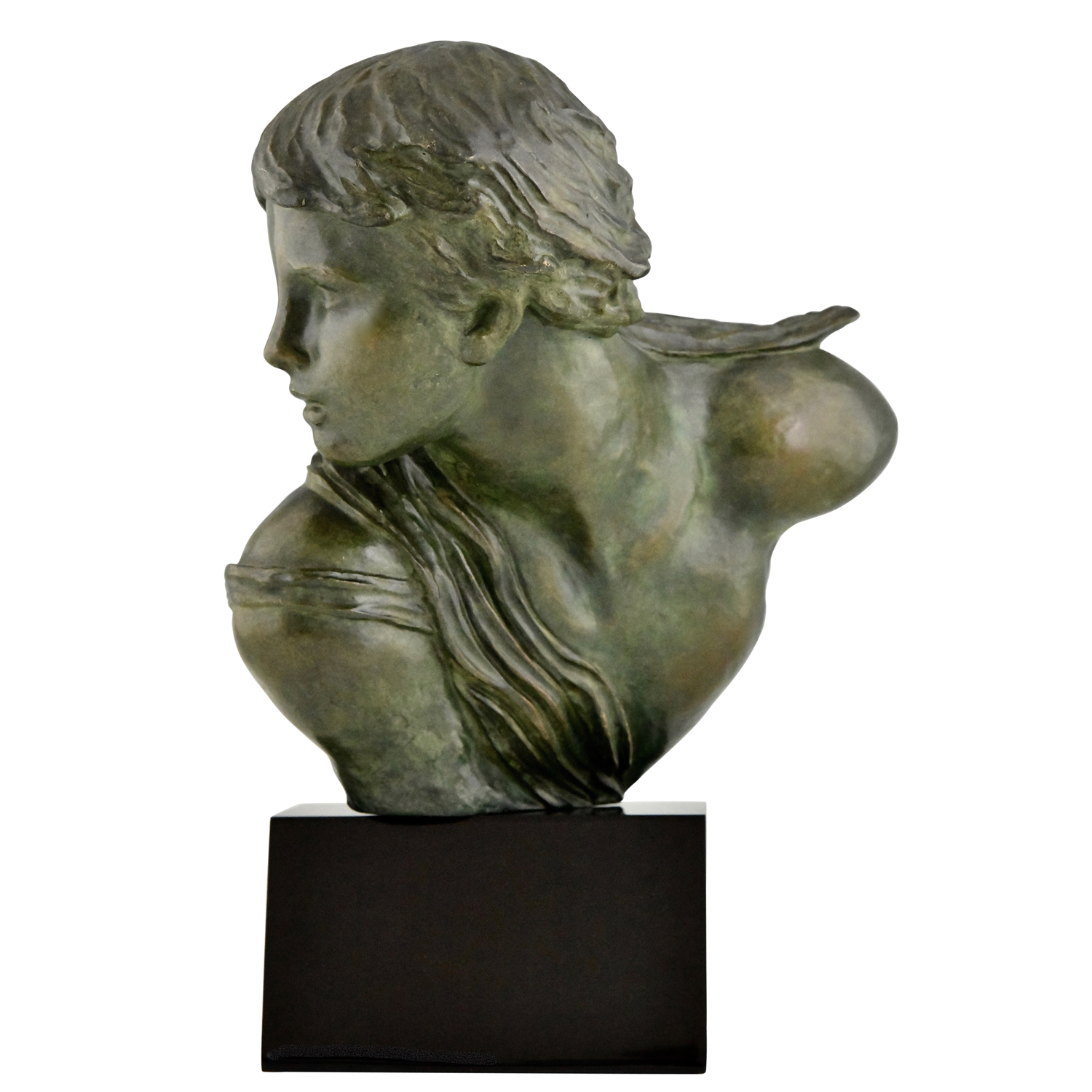 Kelety bronze bust boy art deco - 9