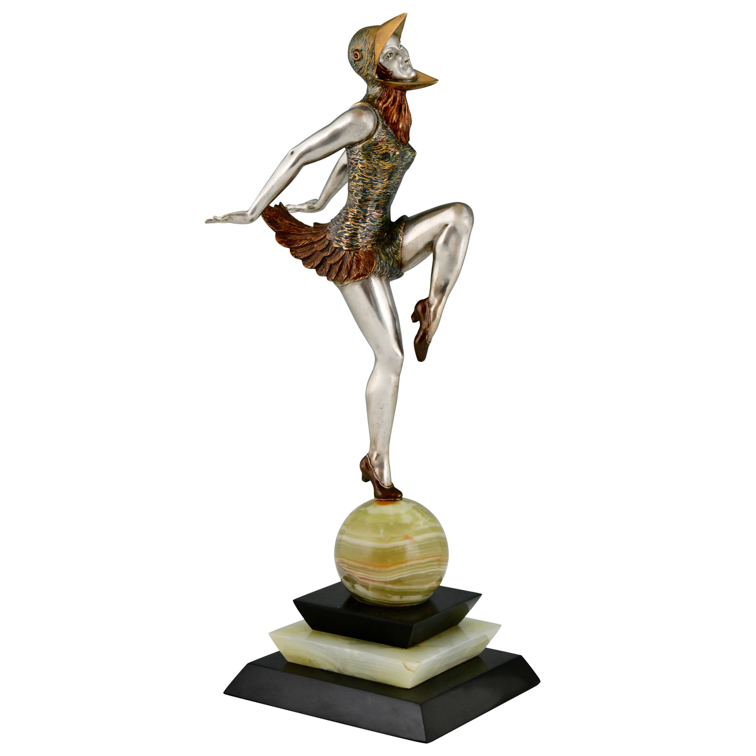 Molins Art Deco bronze dancer