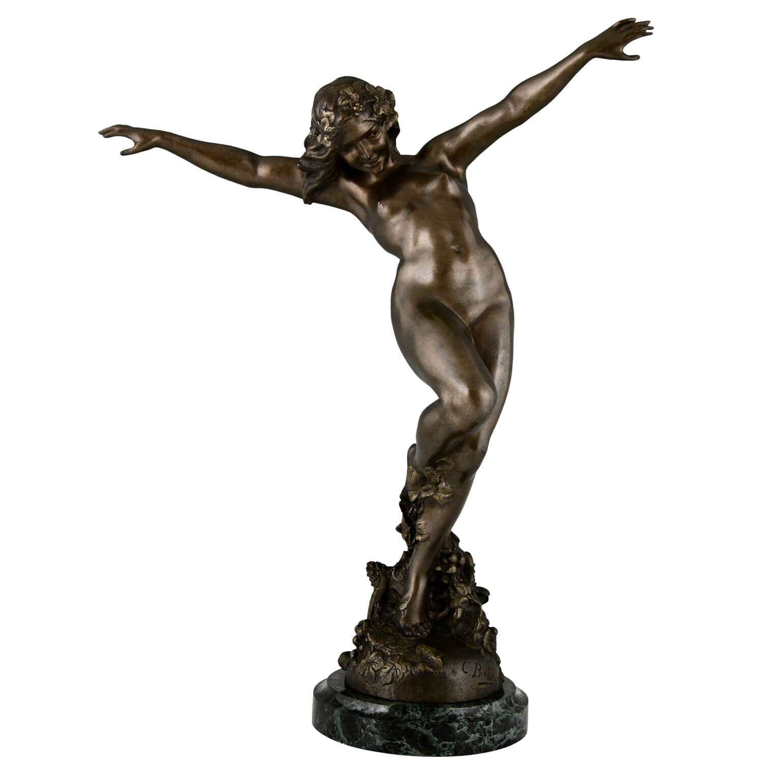 Art Nouveau bronze nude Binder