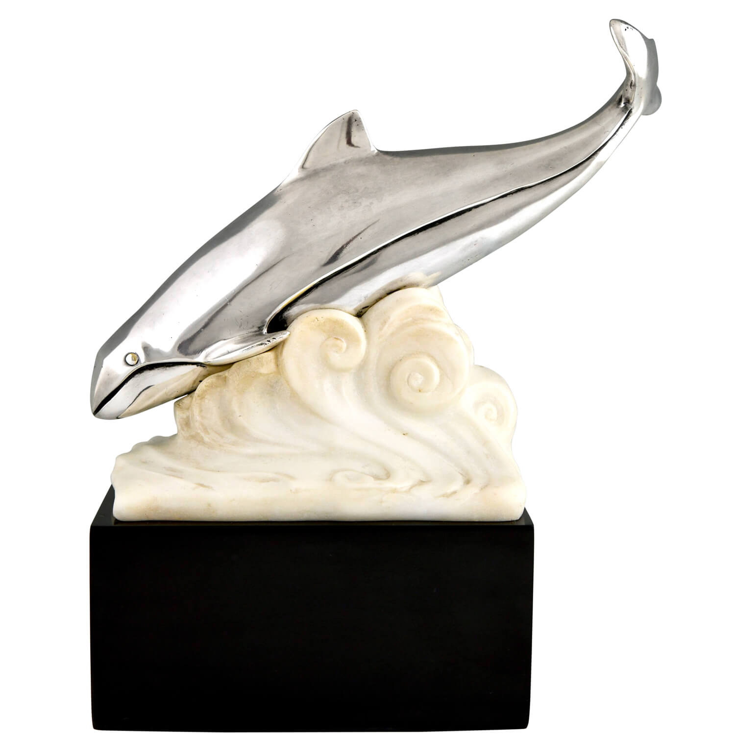 Marcel Bouraine Art Deco sculpture whale - 1