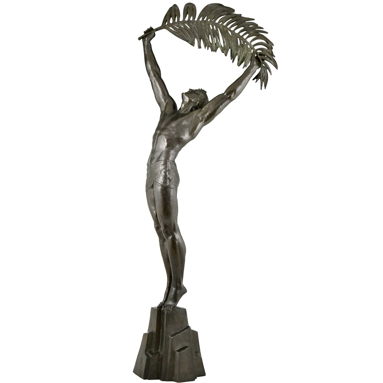 Pierre Le Faguays athlete bronze Art Deco sculpture Victory