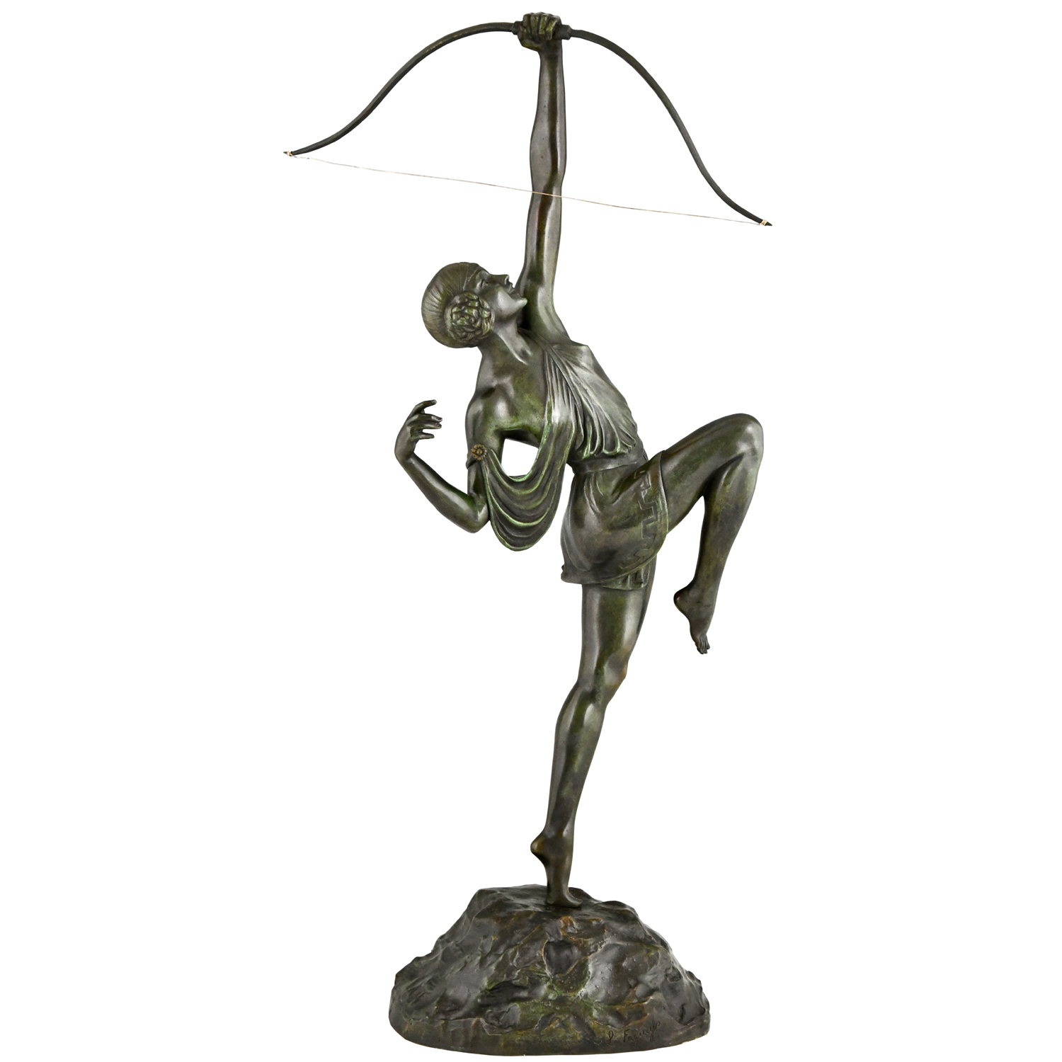 Art Deco bronze sculpture Diana Pierre Le Faguays