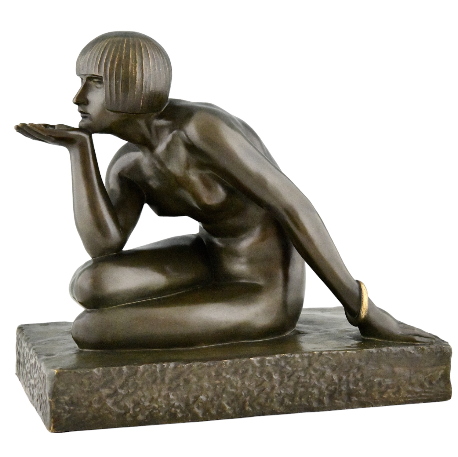 Enigma Guiraud Riviere Art Deco bronze nude - 2-Deconamic