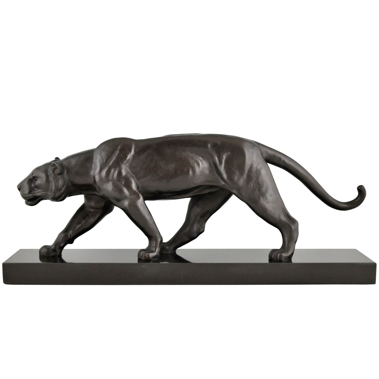 Ouline Art Deco panther bronze sculpture - 1