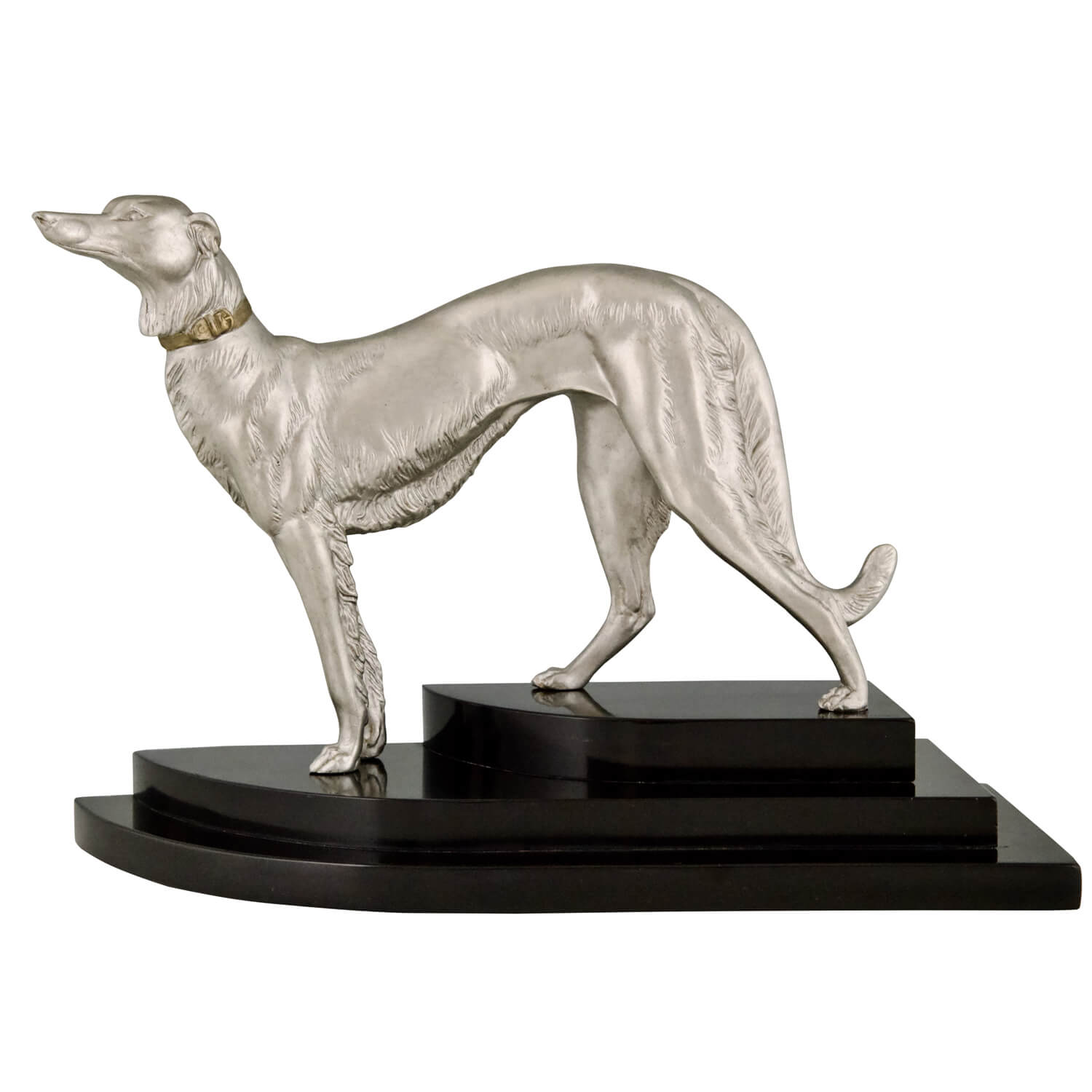 Rochard Art Deco sculpture Borzoi dog