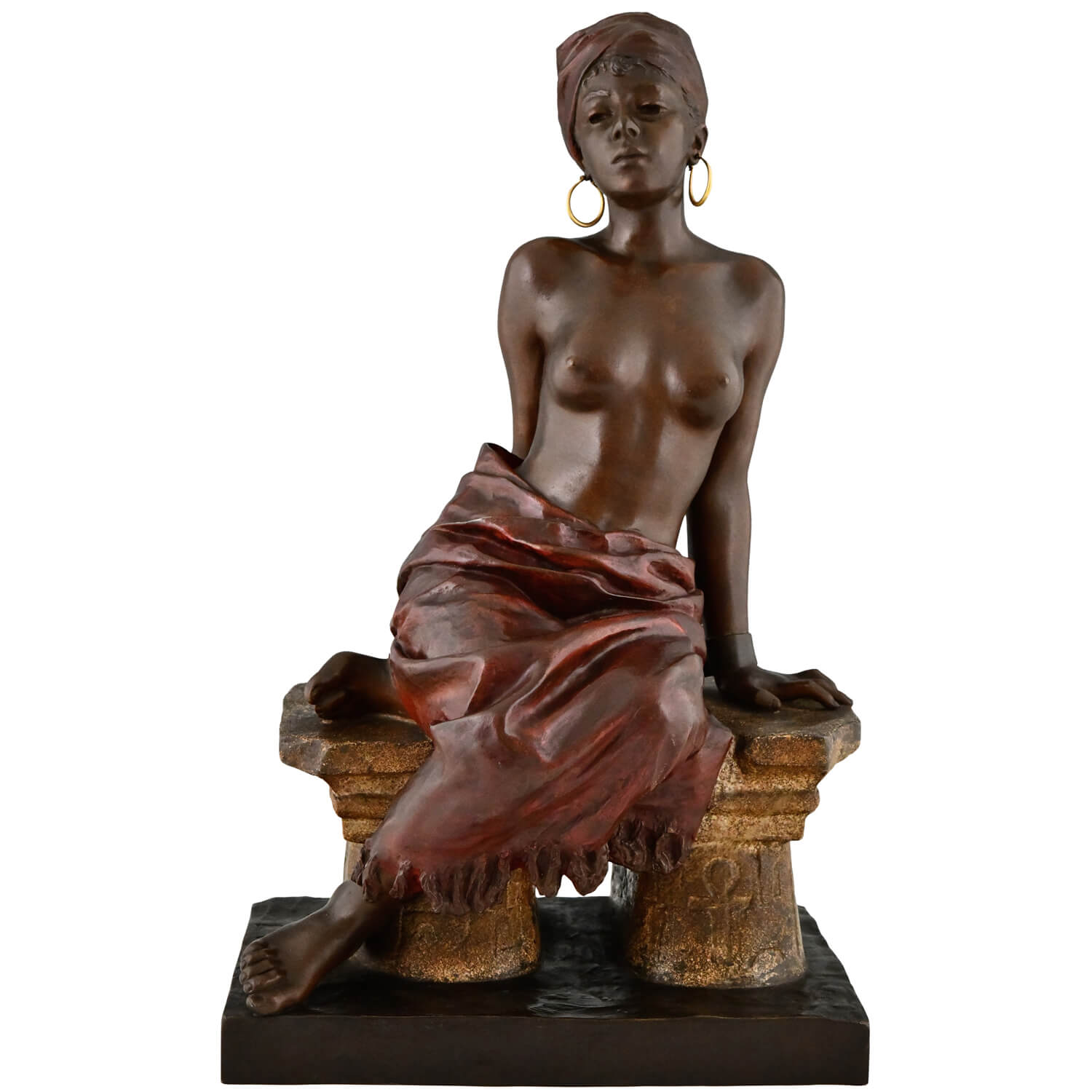 Villanis Art Nouveau sculpture slave girl nude - 1