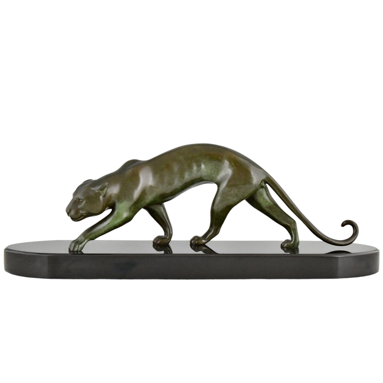 Art Deco bronze panther sculpture Lavroff - 1-Deconamic