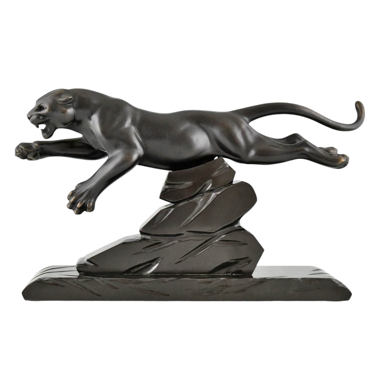 Art Deco panther sculpture H. Gual - 1-Deconamic