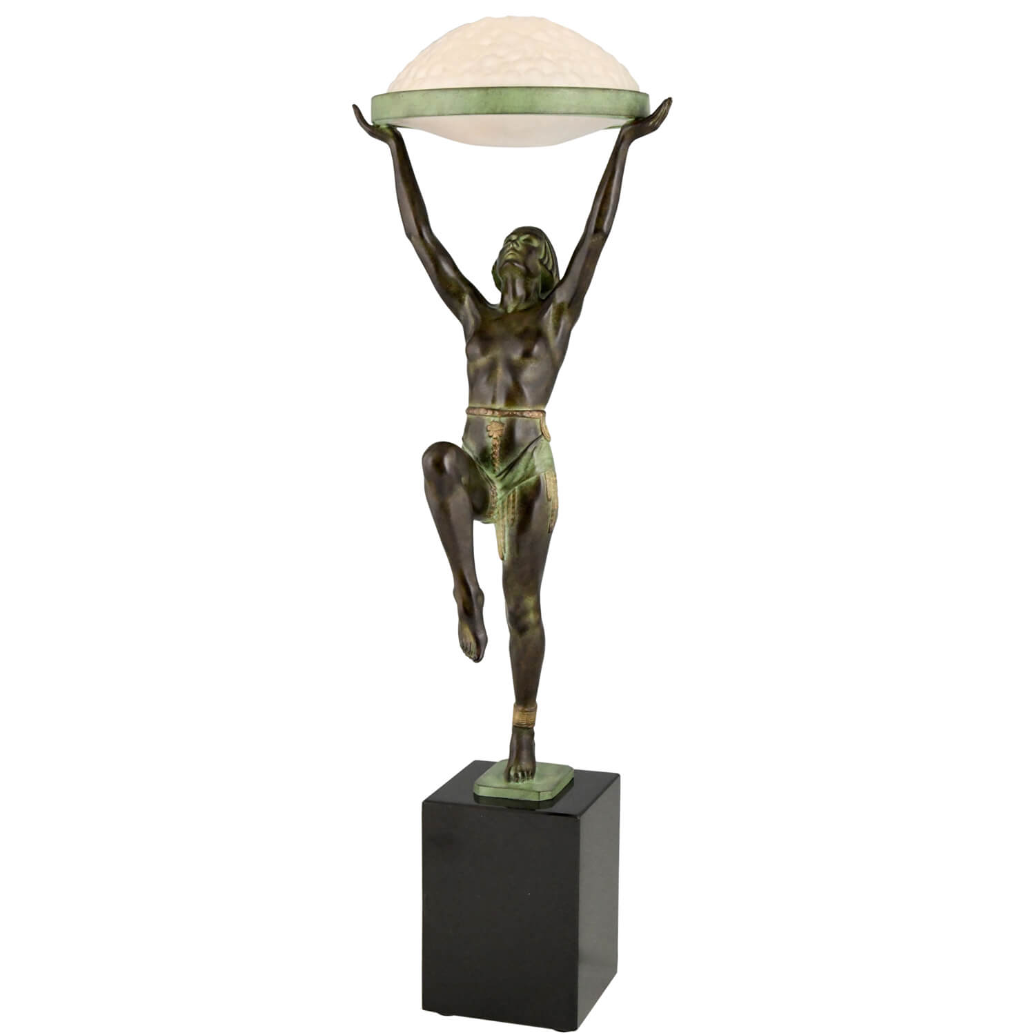 Art Deco lamp Max Le Verrier - Danseuse a la coupe